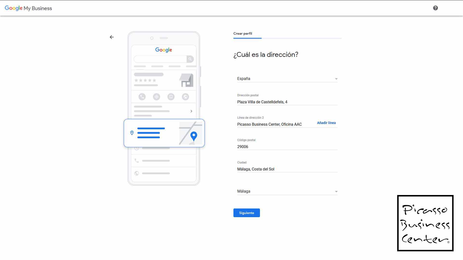 Formato para registar o seu endereço comercial no Google Maps domiciliação fiscal